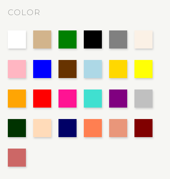 A grid of 24 colored squares arranged in four rows, with each square showing a different solid color on a light gray background—perfect for anyone seeking inspiration or planning a styled stock society review.